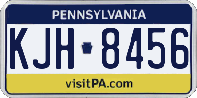 PA license plate KJH8456