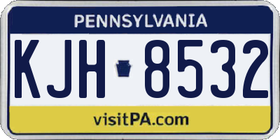 PA license plate KJH8532