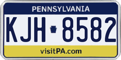 PA license plate KJH8582