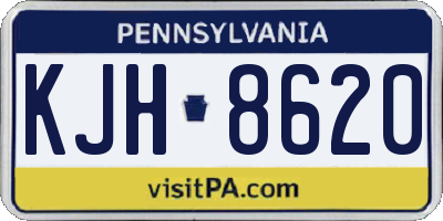 PA license plate KJH8620