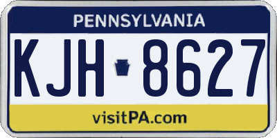 PA license plate KJH8627