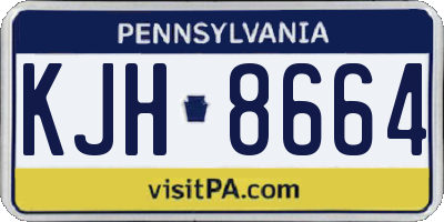 PA license plate KJH8664