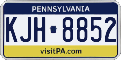 PA license plate KJH8852