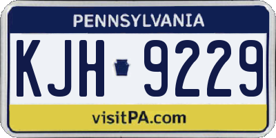 PA license plate KJH9229