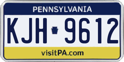 PA license plate KJH9612