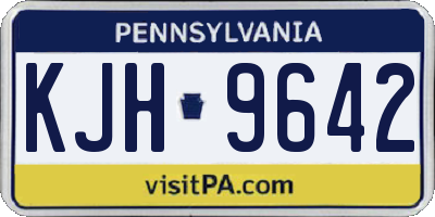 PA license plate KJH9642