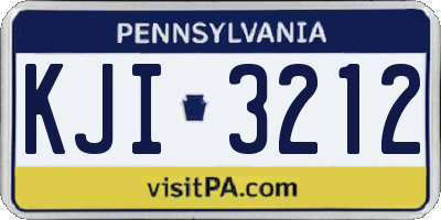 PA license plate KJI3212