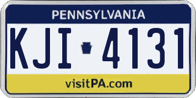 PA license plate KJI4131