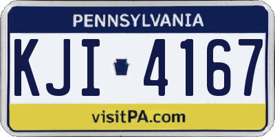 PA license plate KJI4167