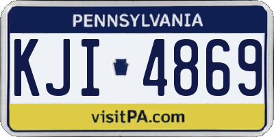 PA license plate KJI4869