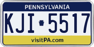 PA license plate KJI5517