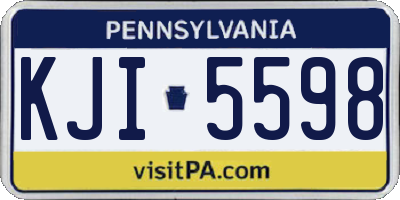 PA license plate KJI5598