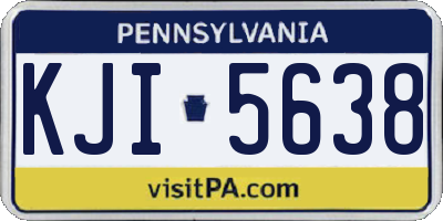 PA license plate KJI5638