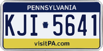 PA license plate KJI5641