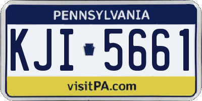 PA license plate KJI5661