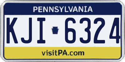 PA license plate KJI6324