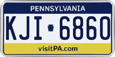 PA license plate KJI6860