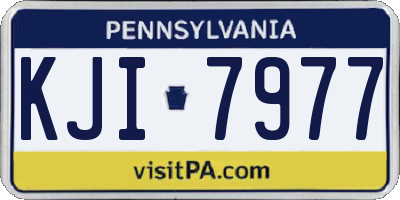 PA license plate KJI7977