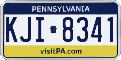 PA license plate KJI8341