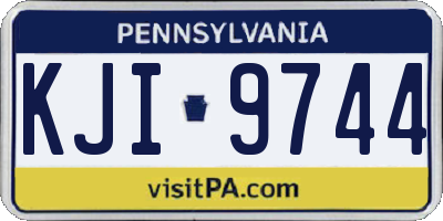 PA license plate KJI9744