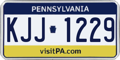 PA license plate KJJ1229