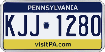 PA license plate KJJ1280