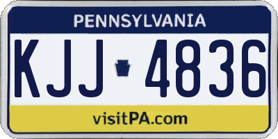 PA license plate KJJ4836