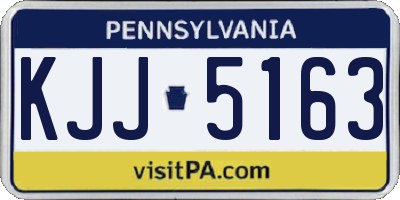 PA license plate KJJ5163