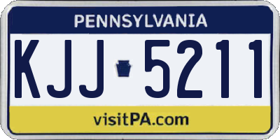 PA license plate KJJ5211