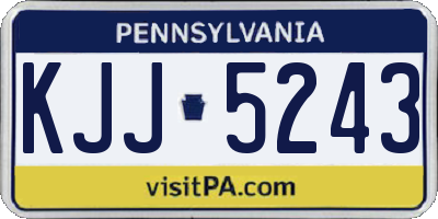 PA license plate KJJ5243
