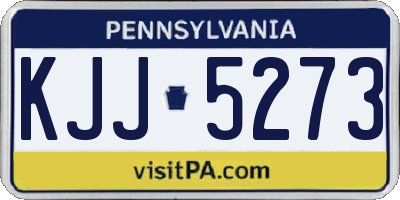 PA license plate KJJ5273