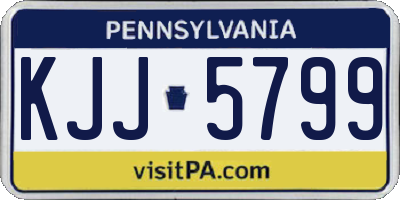 PA license plate KJJ5799
