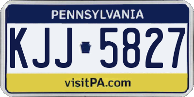 PA license plate KJJ5827