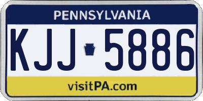 PA license plate KJJ5886
