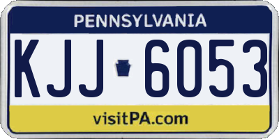 PA license plate KJJ6053