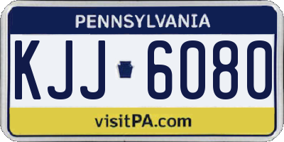 PA license plate KJJ6080