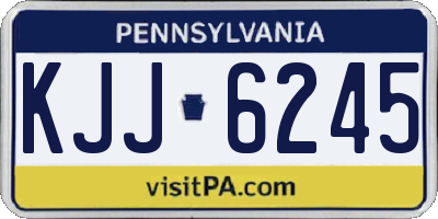 PA license plate KJJ6245