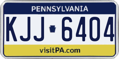 PA license plate KJJ6404