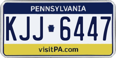 PA license plate KJJ6447