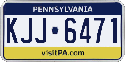 PA license plate KJJ6471
