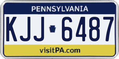 PA license plate KJJ6487