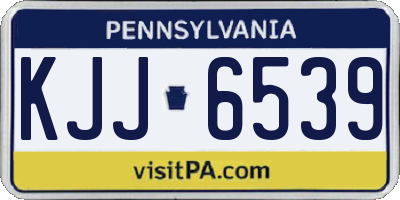 PA license plate KJJ6539