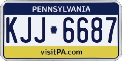PA license plate KJJ6687