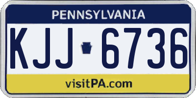 PA license plate KJJ6736