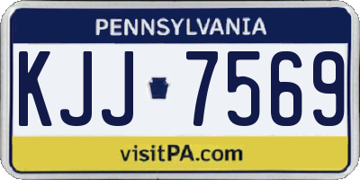 PA license plate KJJ7569