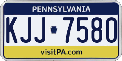 PA license plate KJJ7580