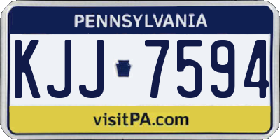 PA license plate KJJ7594