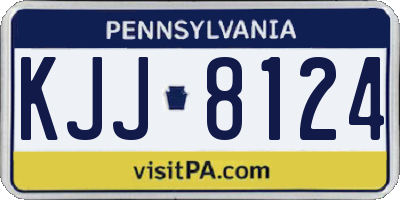 PA license plate KJJ8124