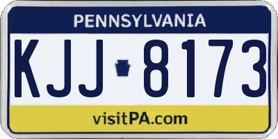 PA license plate KJJ8173