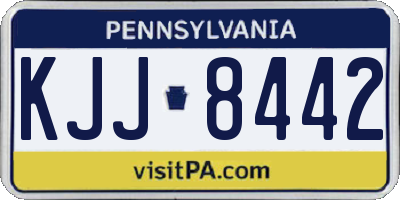 PA license plate KJJ8442